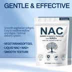 NAC 600mg Supplement Capsules with NAD+ for Lung Health

