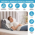 MEGCXIT Bed Wedge Pillow for Sleep Apnea – 23.6-Inch Wide Triangle Wedge

