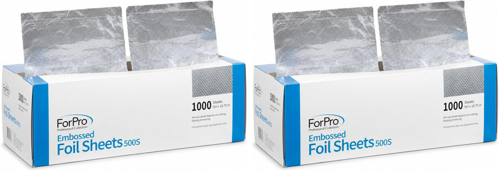 ForPro Embossed Pop-Up Hair Foil Sheets for Salon Color & Highlights