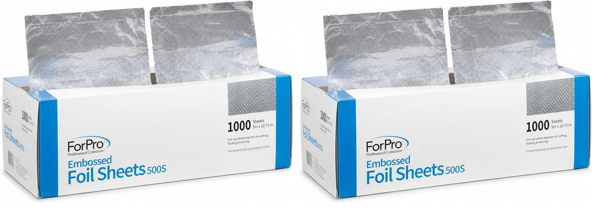 ForPro Embossed Pop-Up Hair Foil Sheets for Salon Color & Highlights