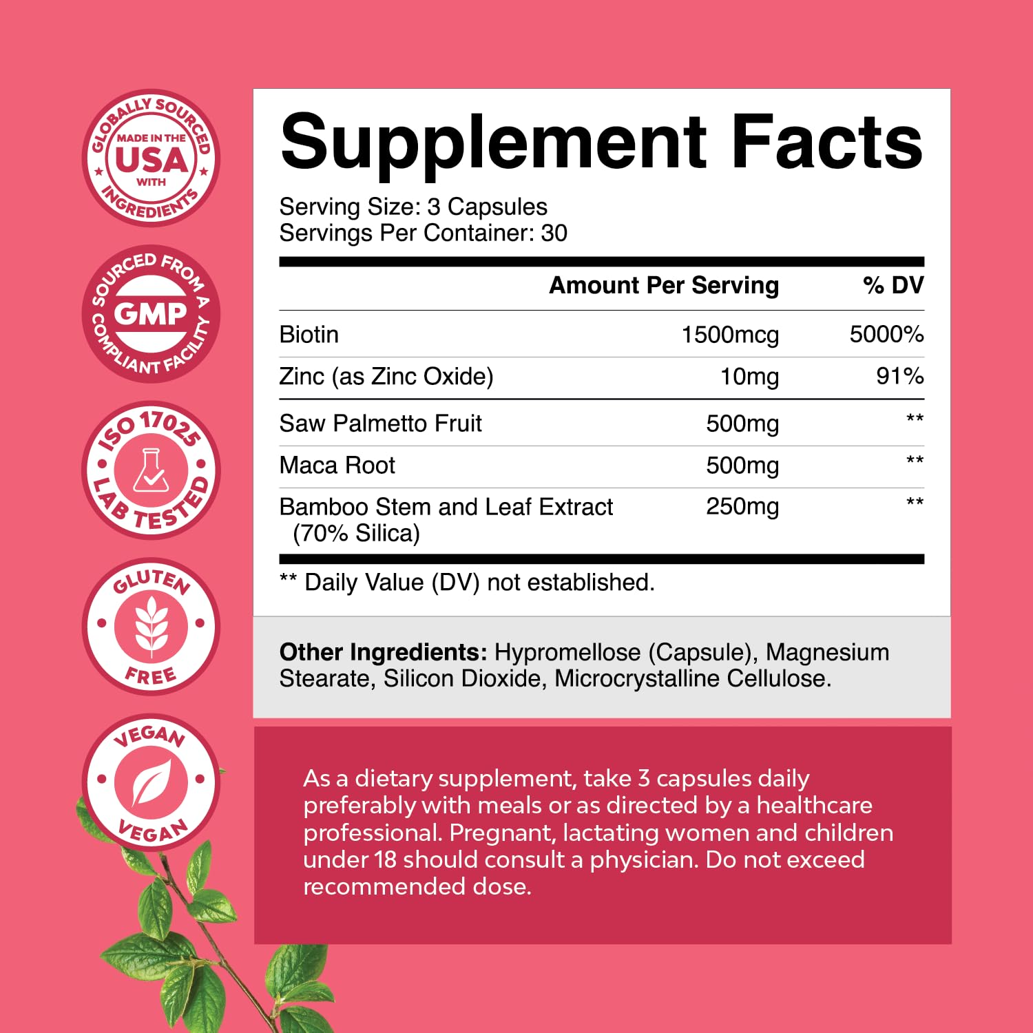 Saw Palmetto for Women 500 mg – Hair Support


