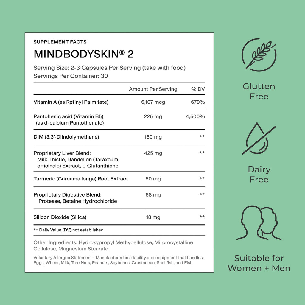 CLEARSTEM MINDBODYSKIN Hormonal Acne DIM Supplement


