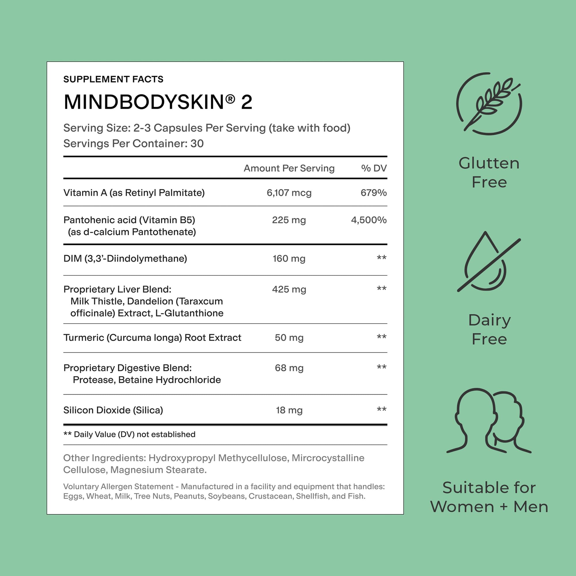 CLEARSTEM MINDBODYSKIN Hormonal Acne DIM Supplement

