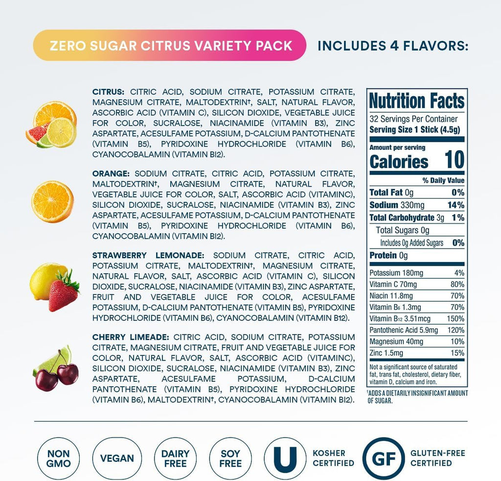 DripDrop Sugar Free Hydration - Electrolyte Drink Mix

