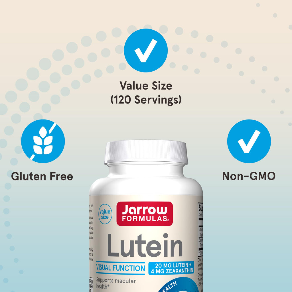 Jarrow Lutein with Zeaxanthin Softgels for Eye Health

