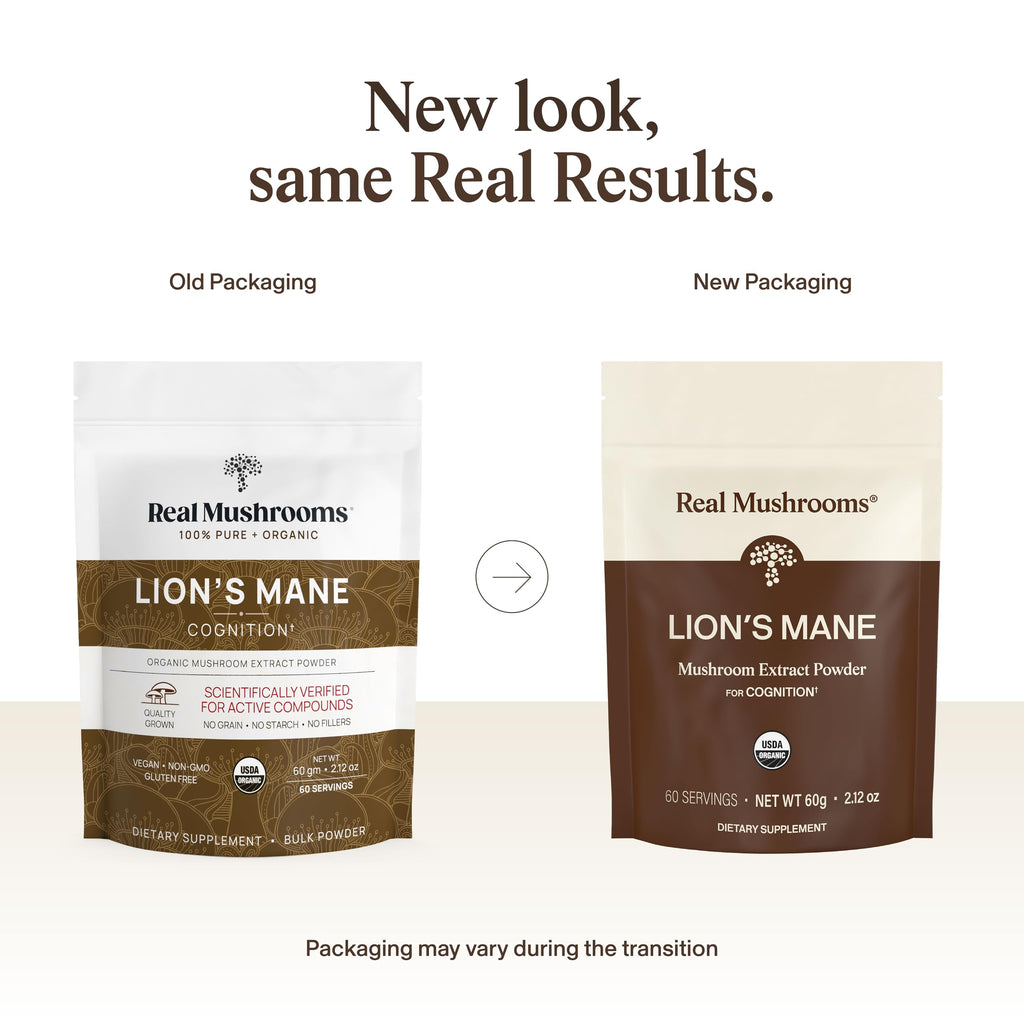 Real Mushrooms Lion's Mane Mushroom Powder Extract - Organic

