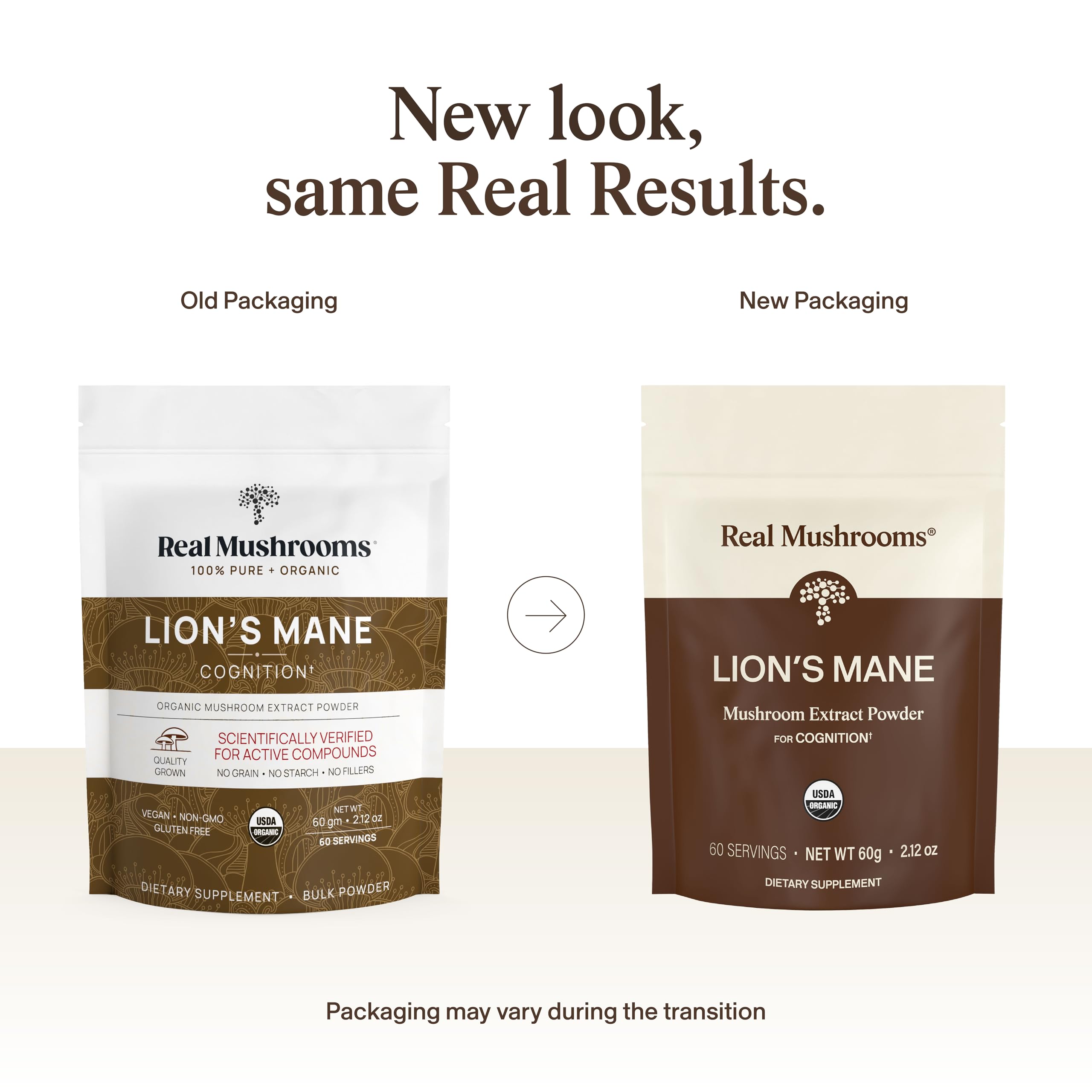 Real Mushrooms Lion's Mane Mushroom Powder Extract - Organic

