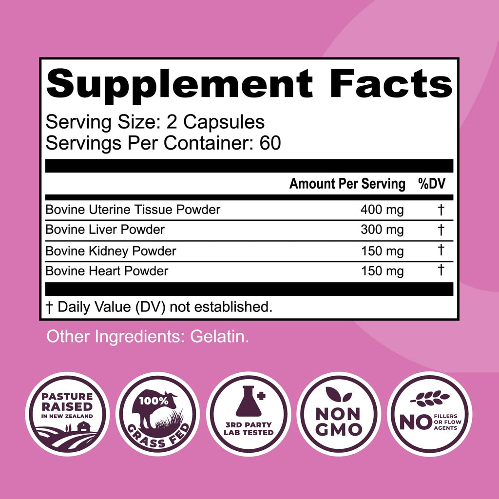 Beef-Derived Women's Wellness Supplement

