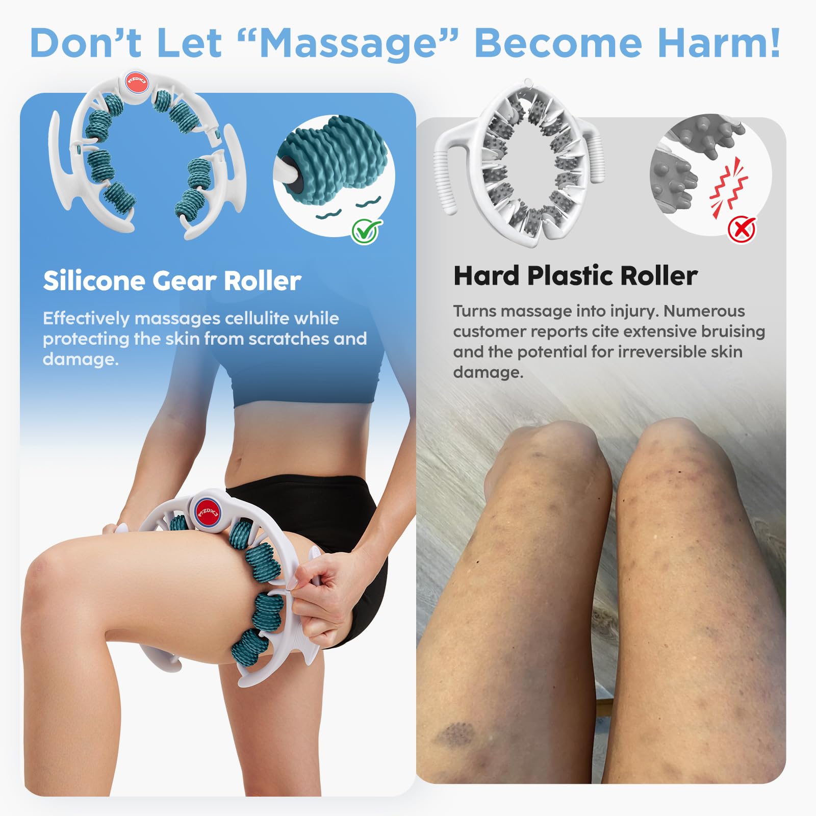 Cellulite Massage Tool - Lymphatic Roller for Legs

