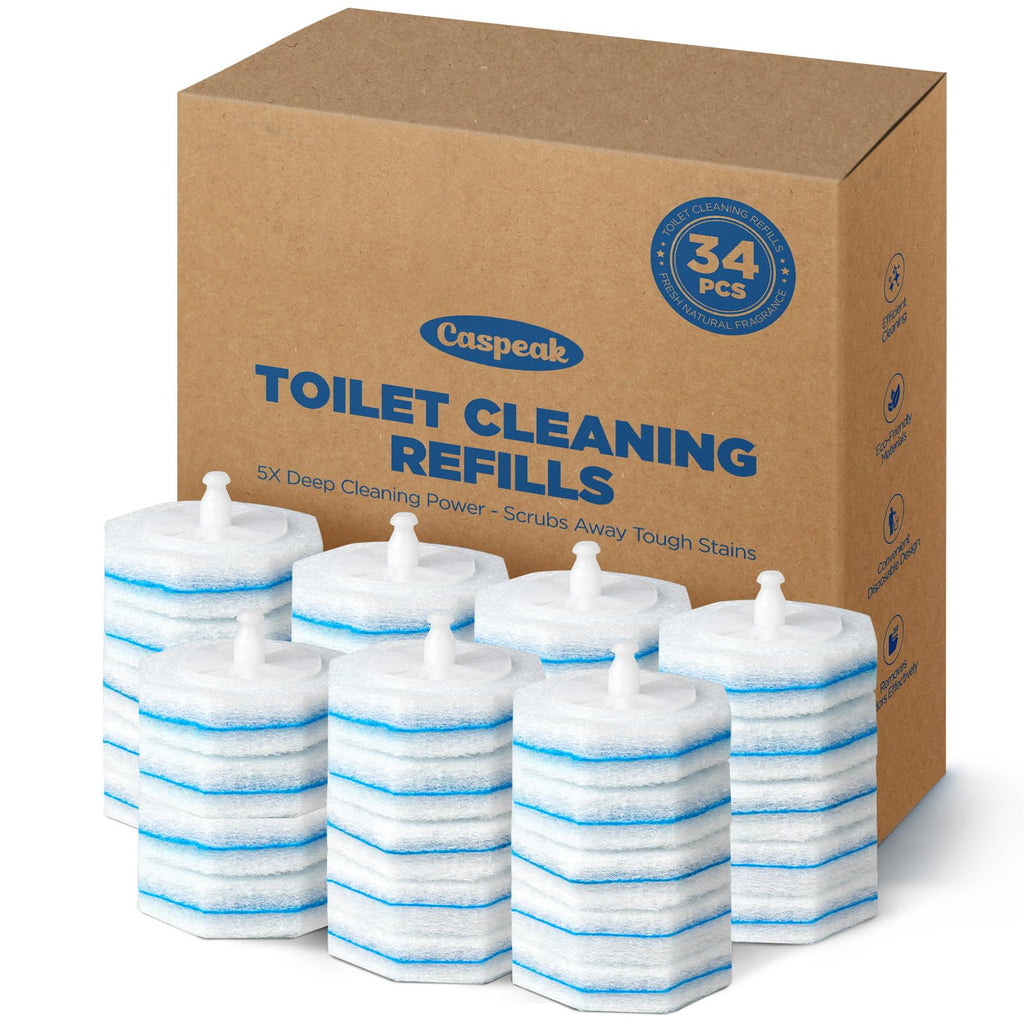 Caspeak Toilet Wand Refills - 5X Cleaning Power, Fresh Fragrance