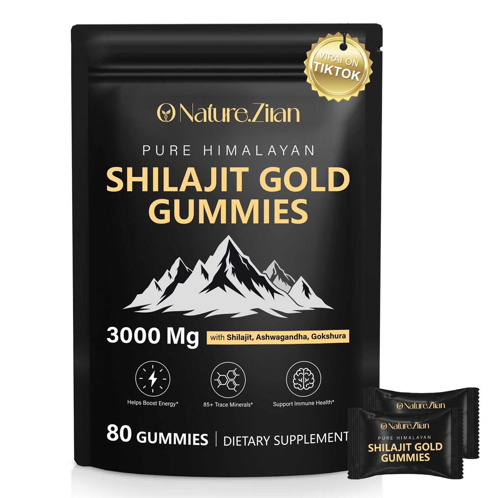 Shilajit Gummies with Ashwagandha & Gokshura - Organic Vegan

