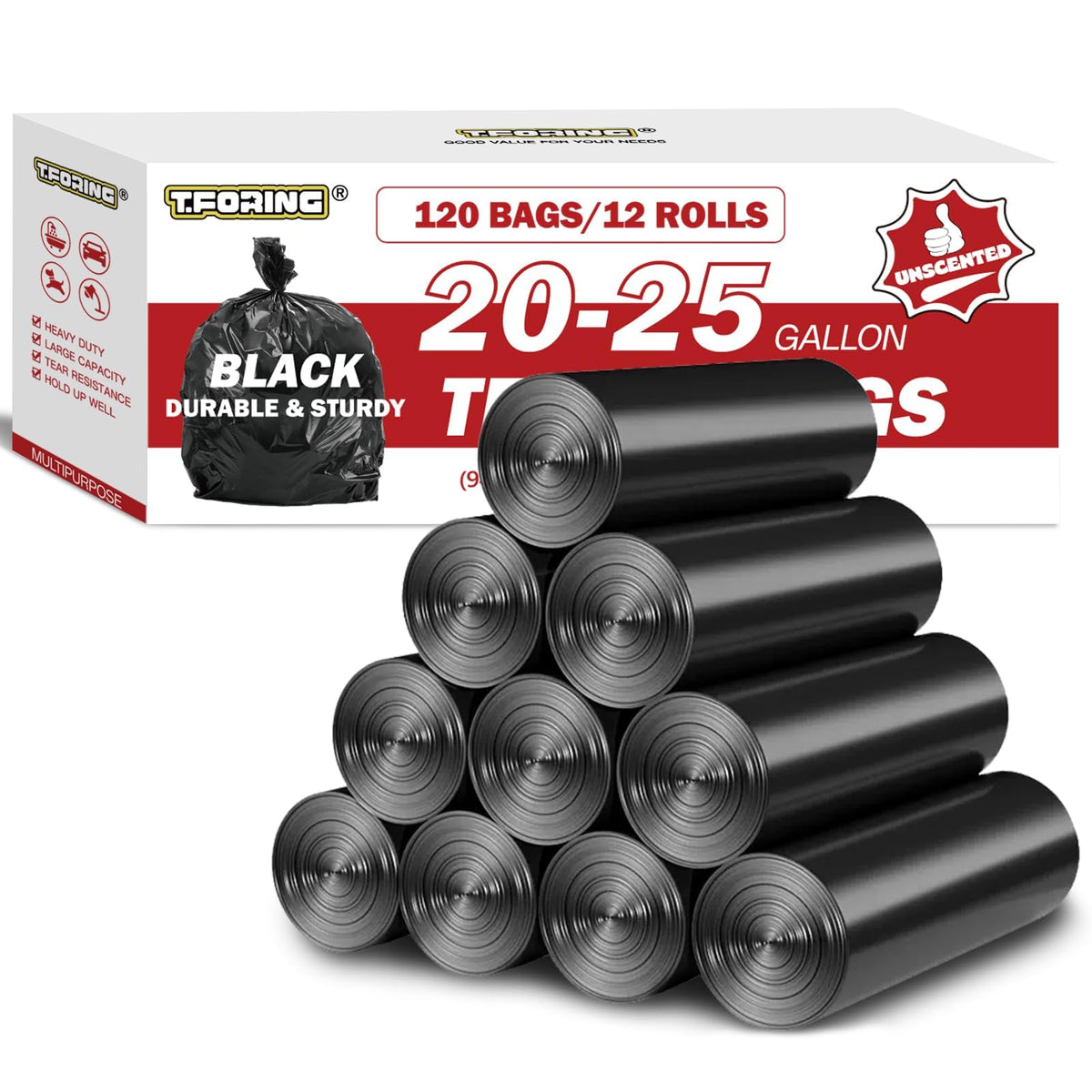 TFORING Heavy Duty Trash Bags for Commercial Use