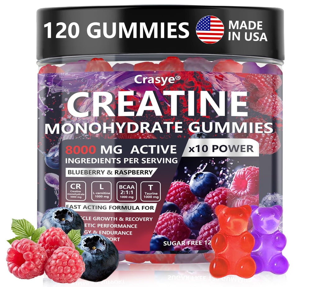 Creatine Monohydrate Gummies with Taurine & BCAA | Energy


