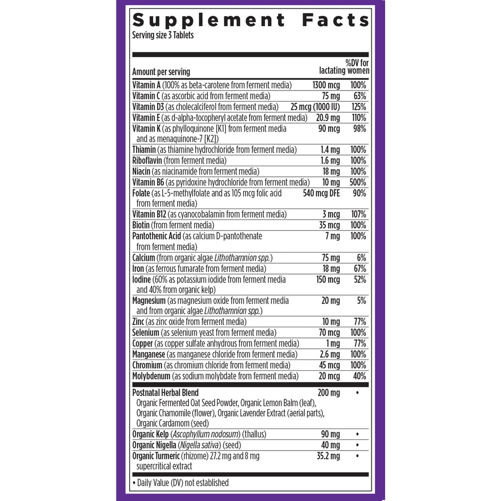 New Chapter Postnatal Vitamins Lactation Fermented D3

