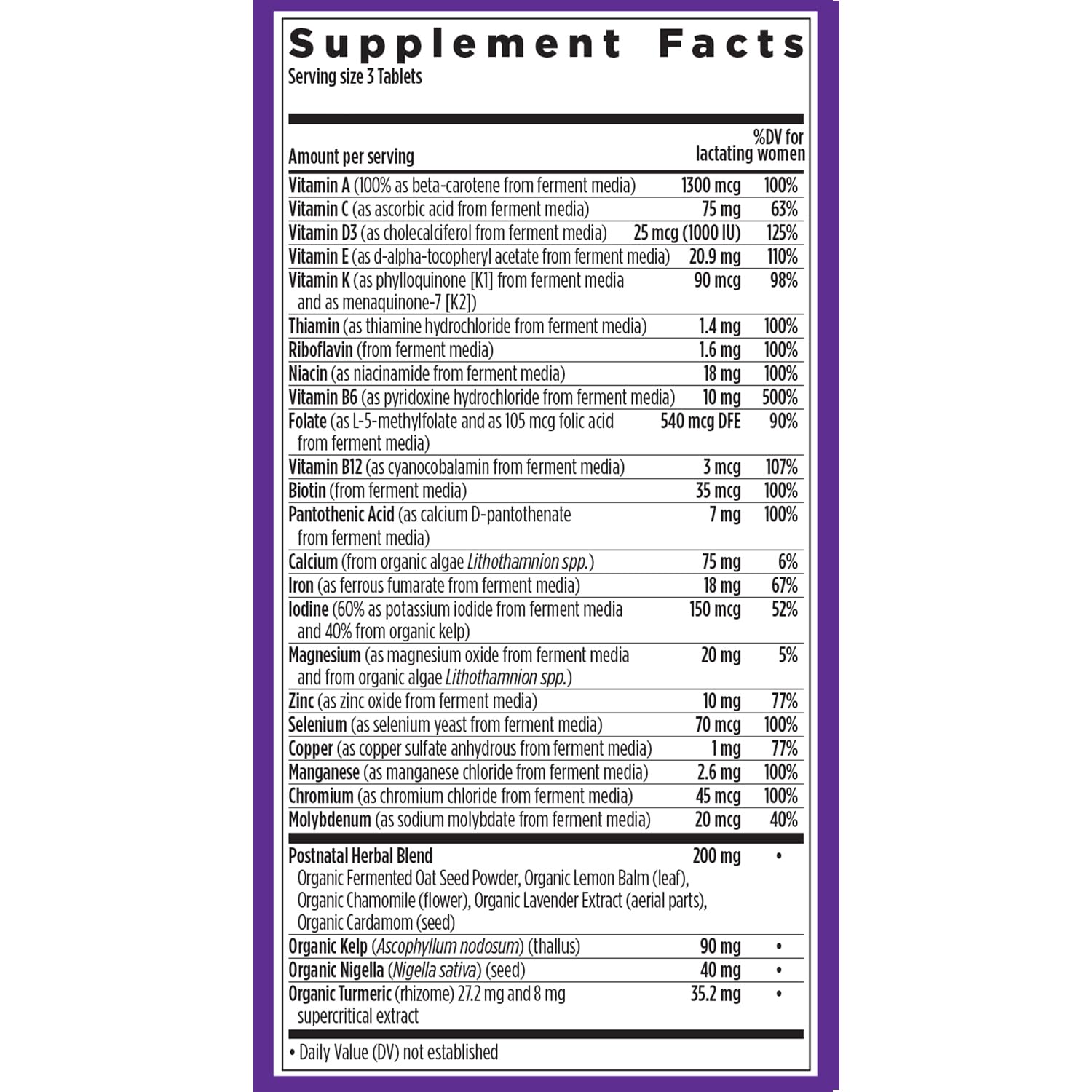 New Chapter Postnatal Vitamins Lactation Fermented D3

