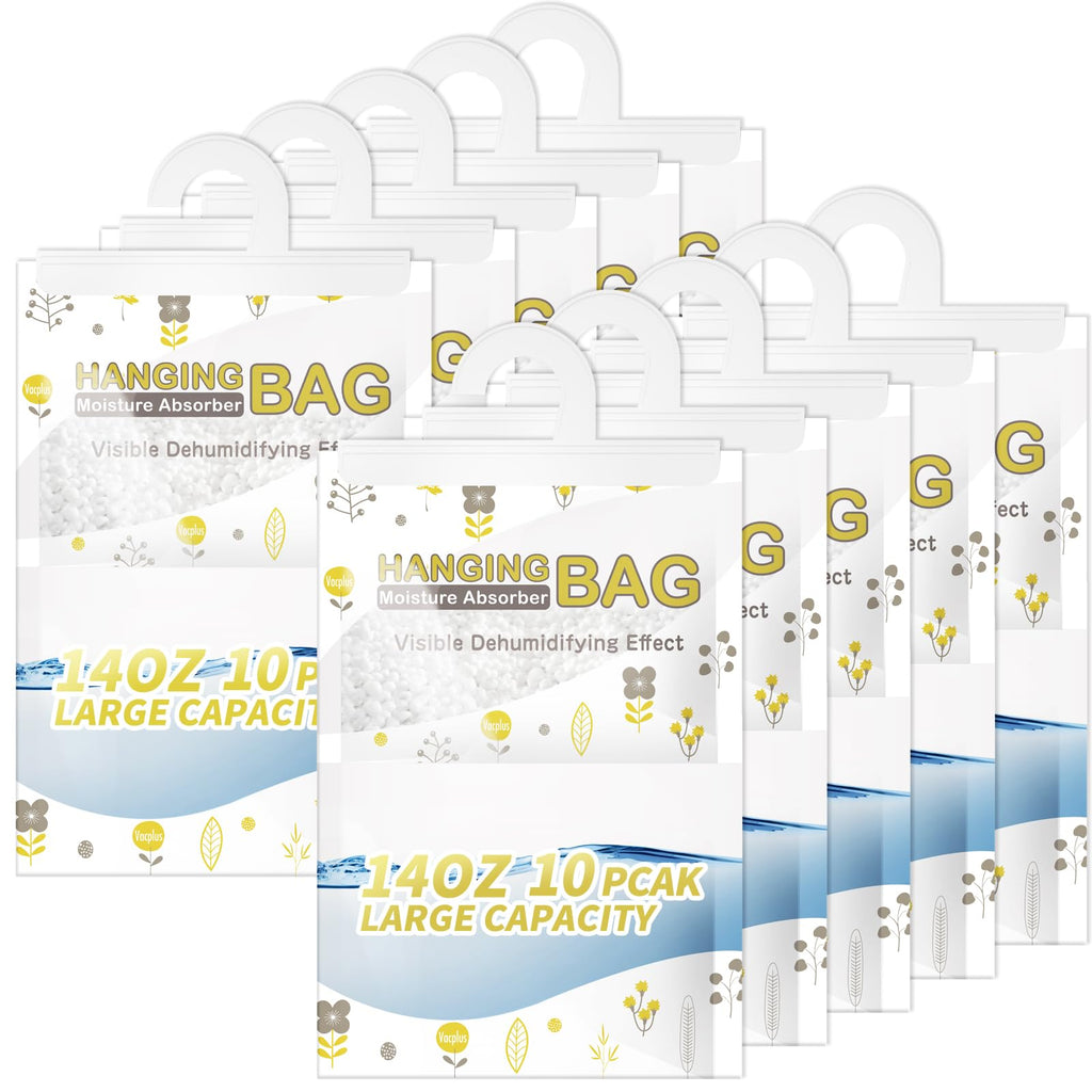 Vacplus Hanging Closet Dehumidifier Bags - Desiccant Moisture Absorbers