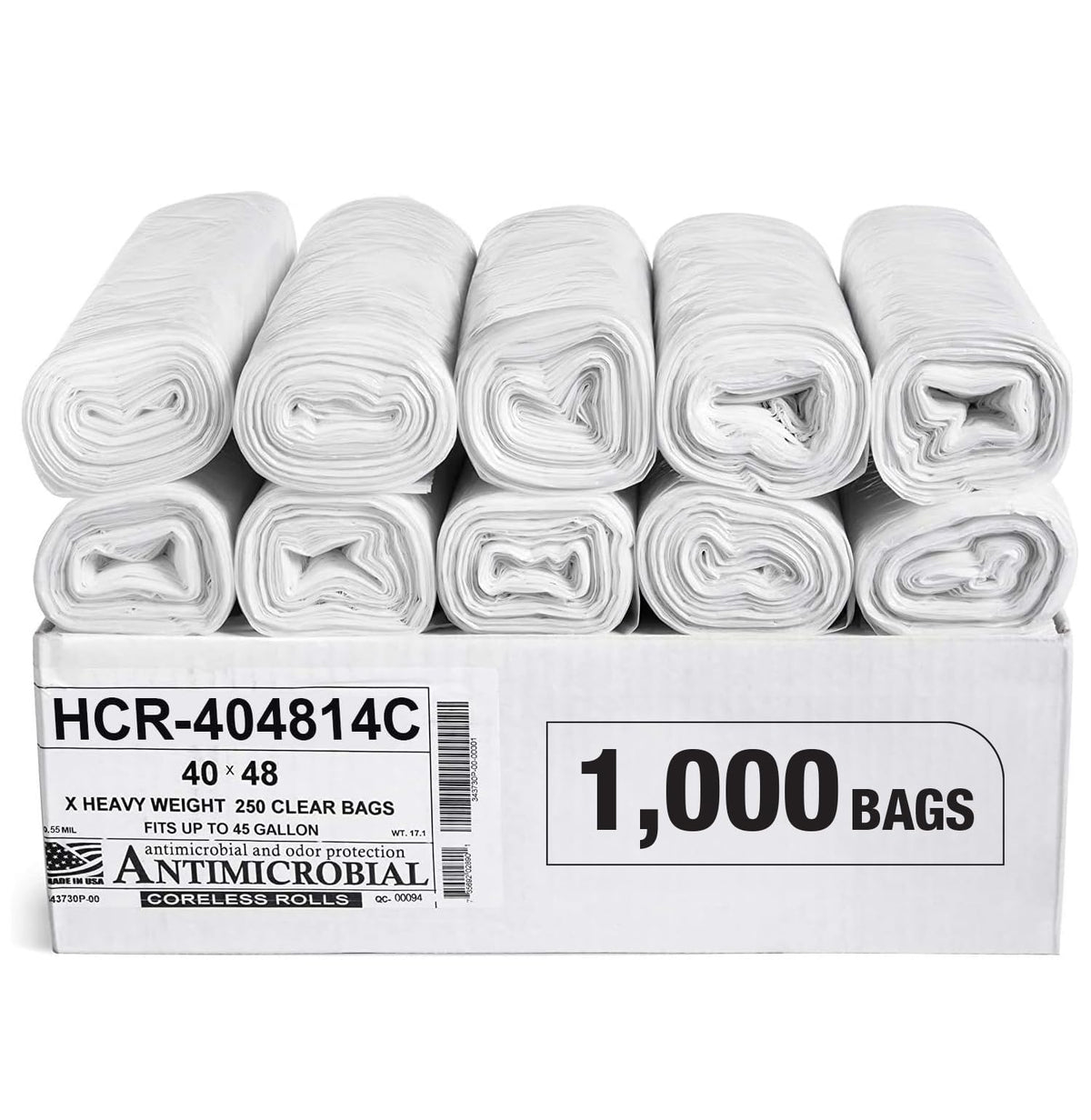 Aluf Plastics High Density Trash Bags - Heavy-Duty
