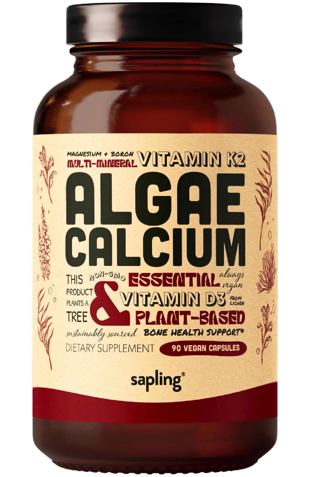 Sapling Algae Calcium Supplement | Bone Health

