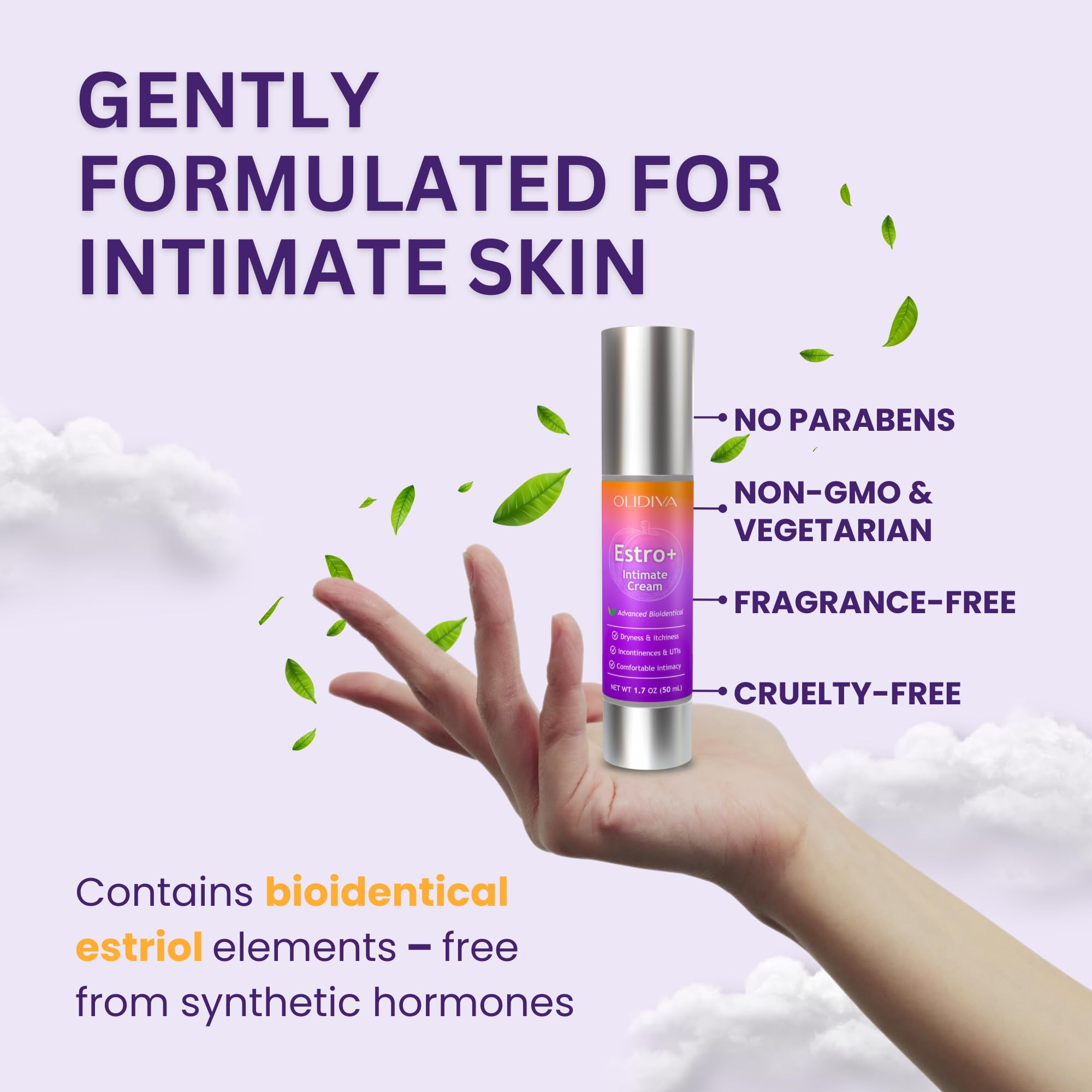 OLIDIVA Bioidentical Estriol Cream for Women | Vaginal Care

