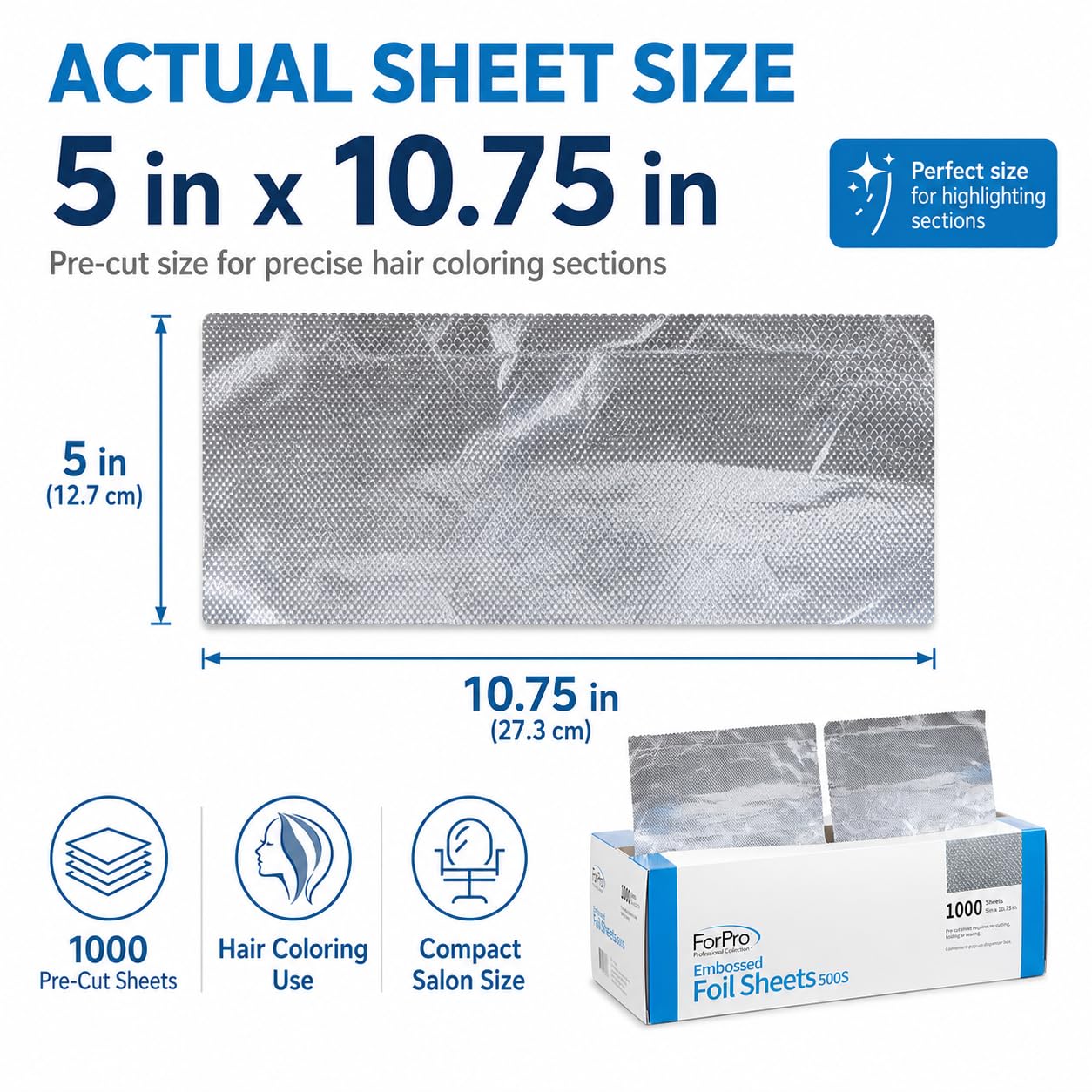 ForPro Embossed Pop-Up Hair Foil Sheets | Salon Color

