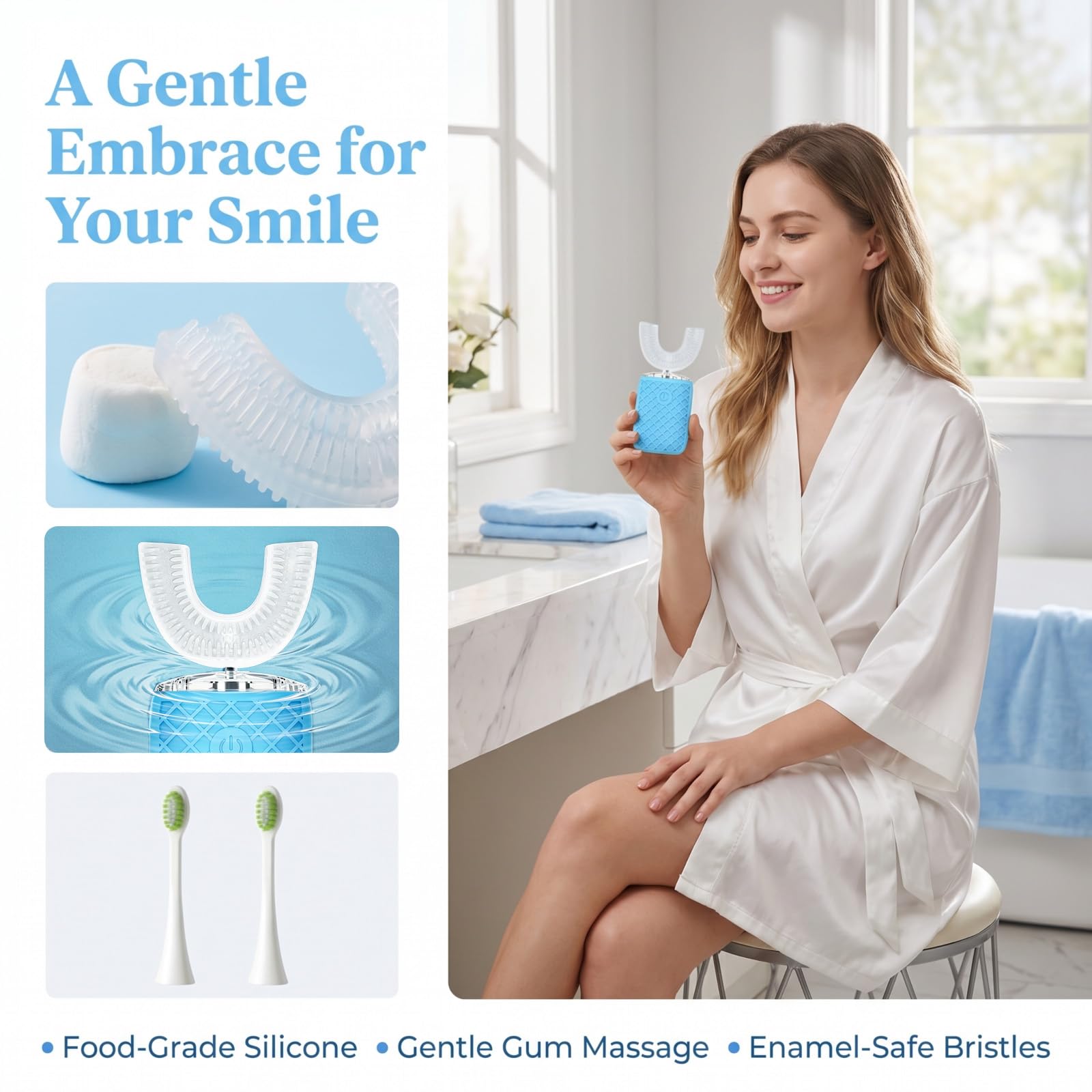 Sonic Electric Toothbrush for Adults – 360° Stain Removal

