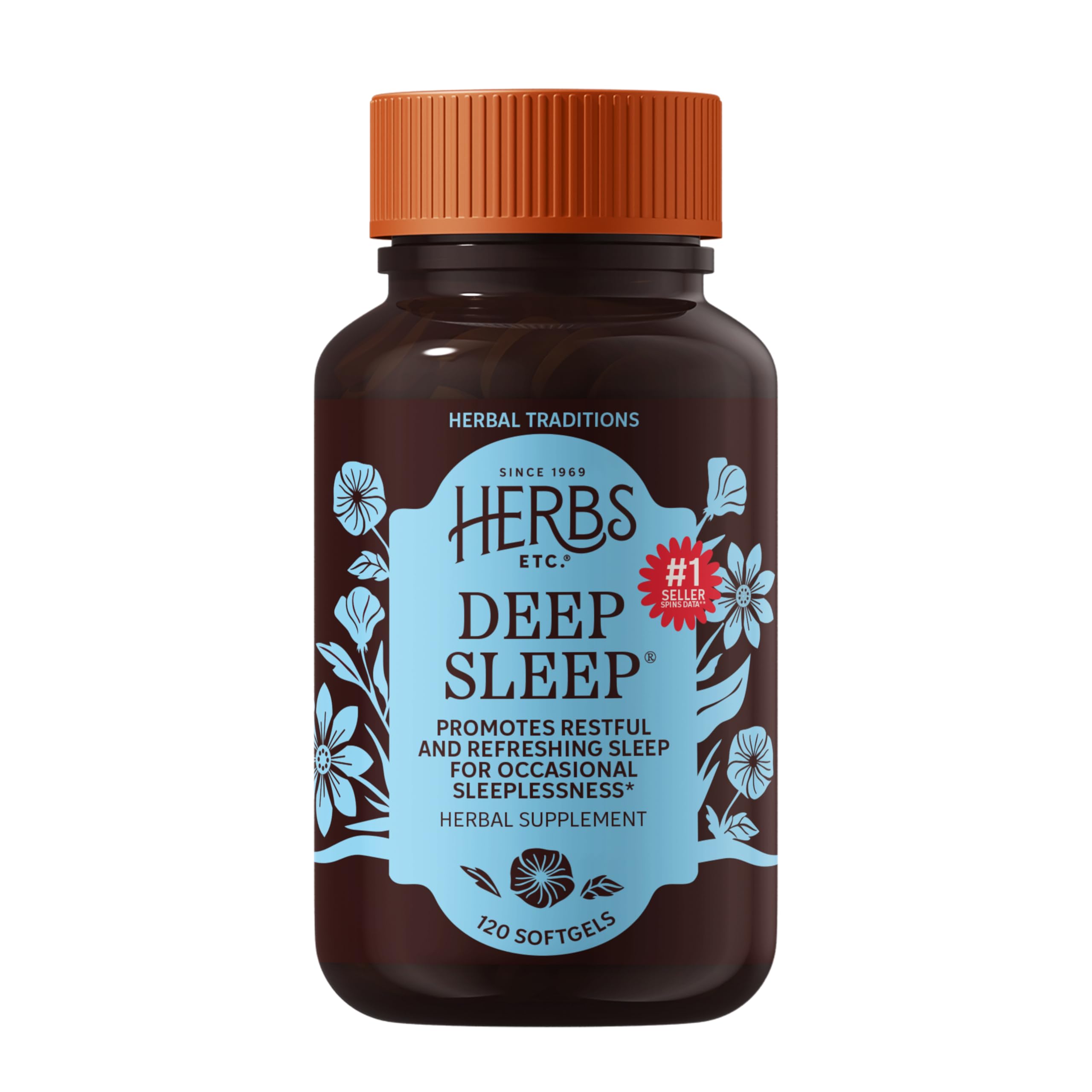 Herbs Etc. Deep Sleep Softgels - Melatonin-Free Sleep Support

