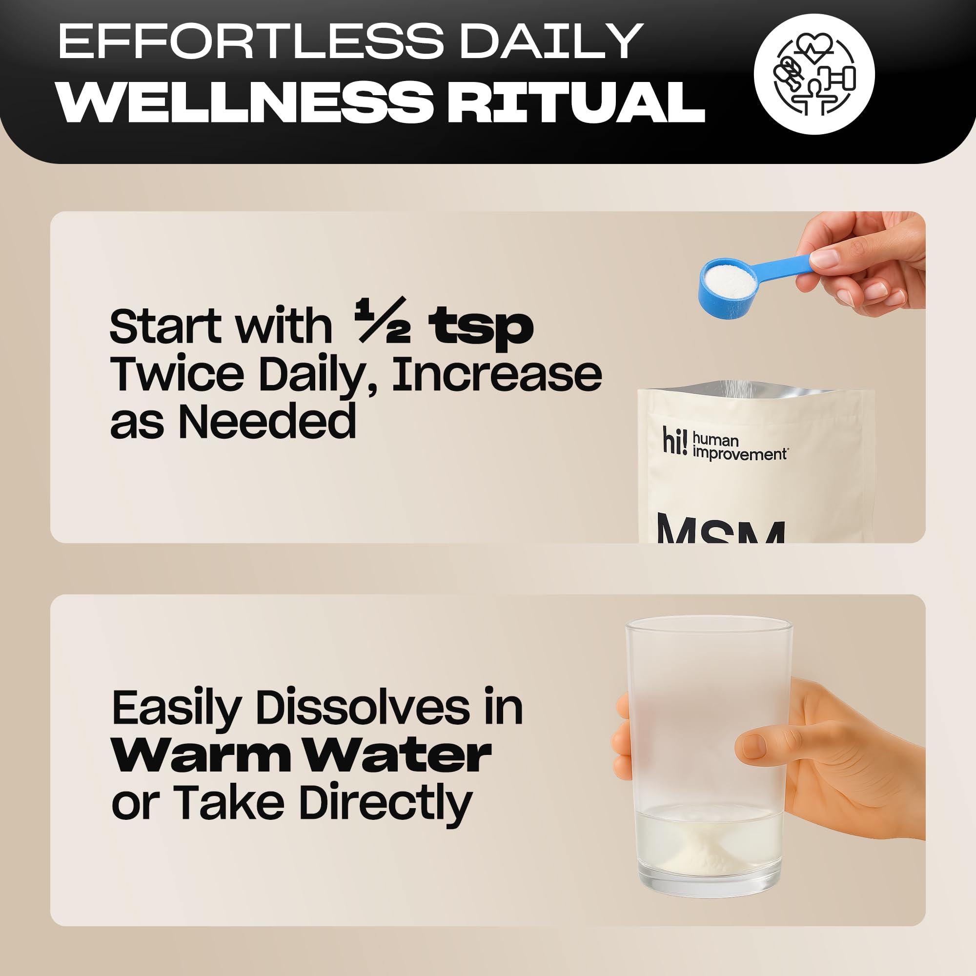Pure MSM Powder for Joints, Skin & Nails

