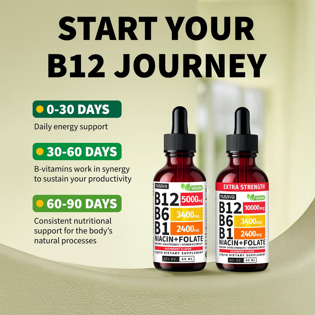Vitamin B12 Sublingual Liquid - Extra Strength B Complex

