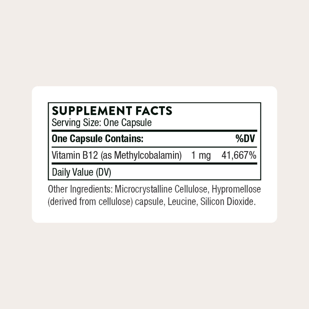 Thorne Vitamin B12 Methylcobalamin for Heart & Nerve Health

