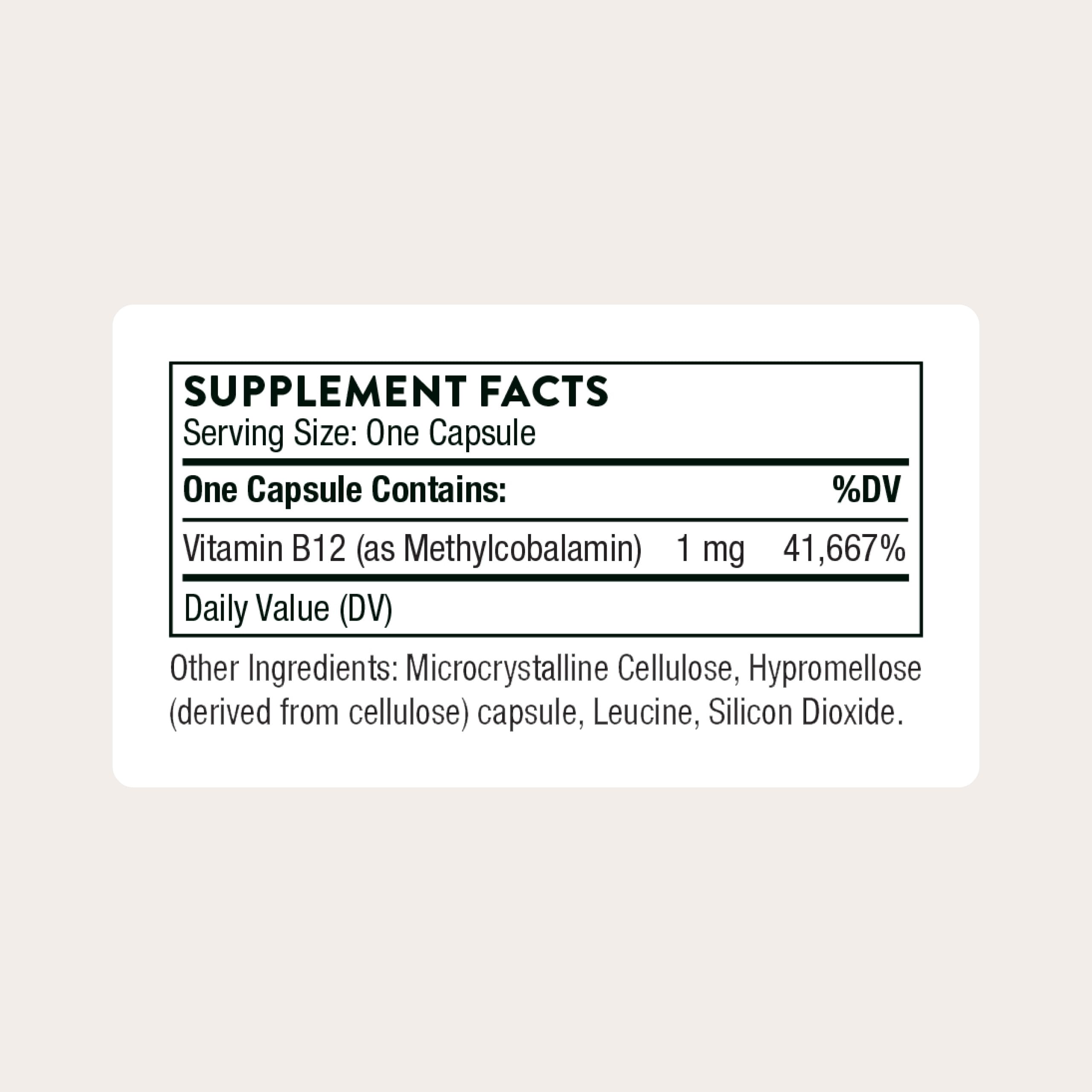 Thorne Vitamin B12 Methylcobalamin for Heart & Nerve Health

