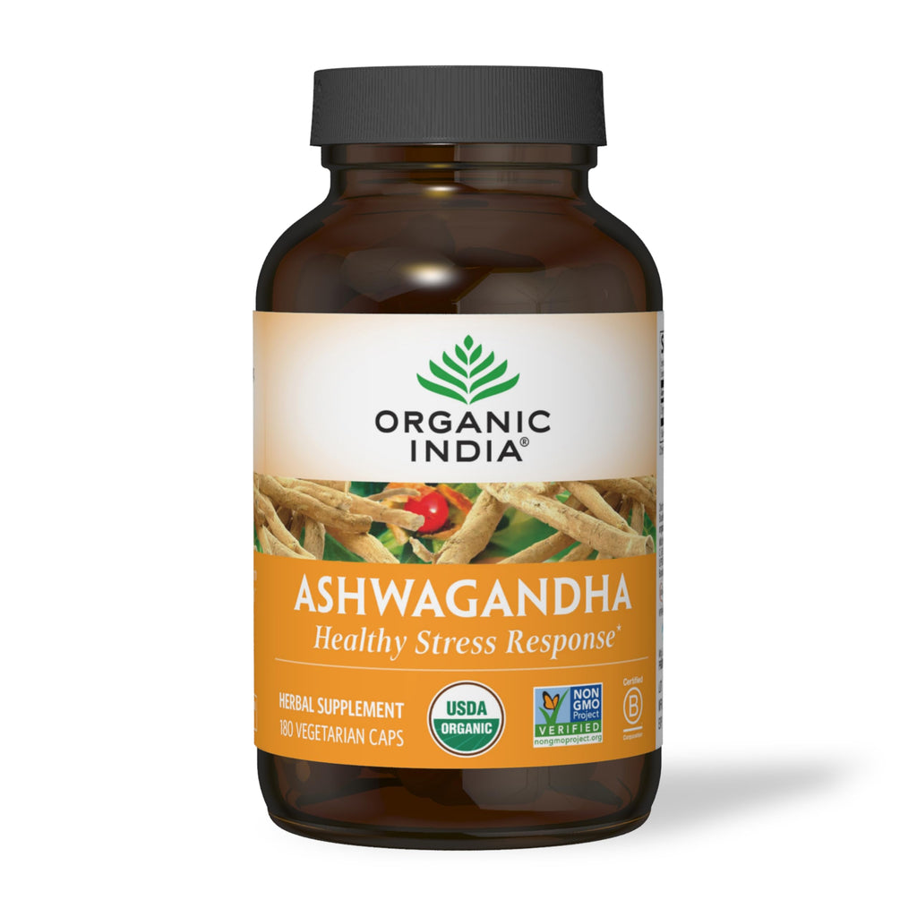 Organic India Ashwagandha Capsules for Stress Relief & Sleep

