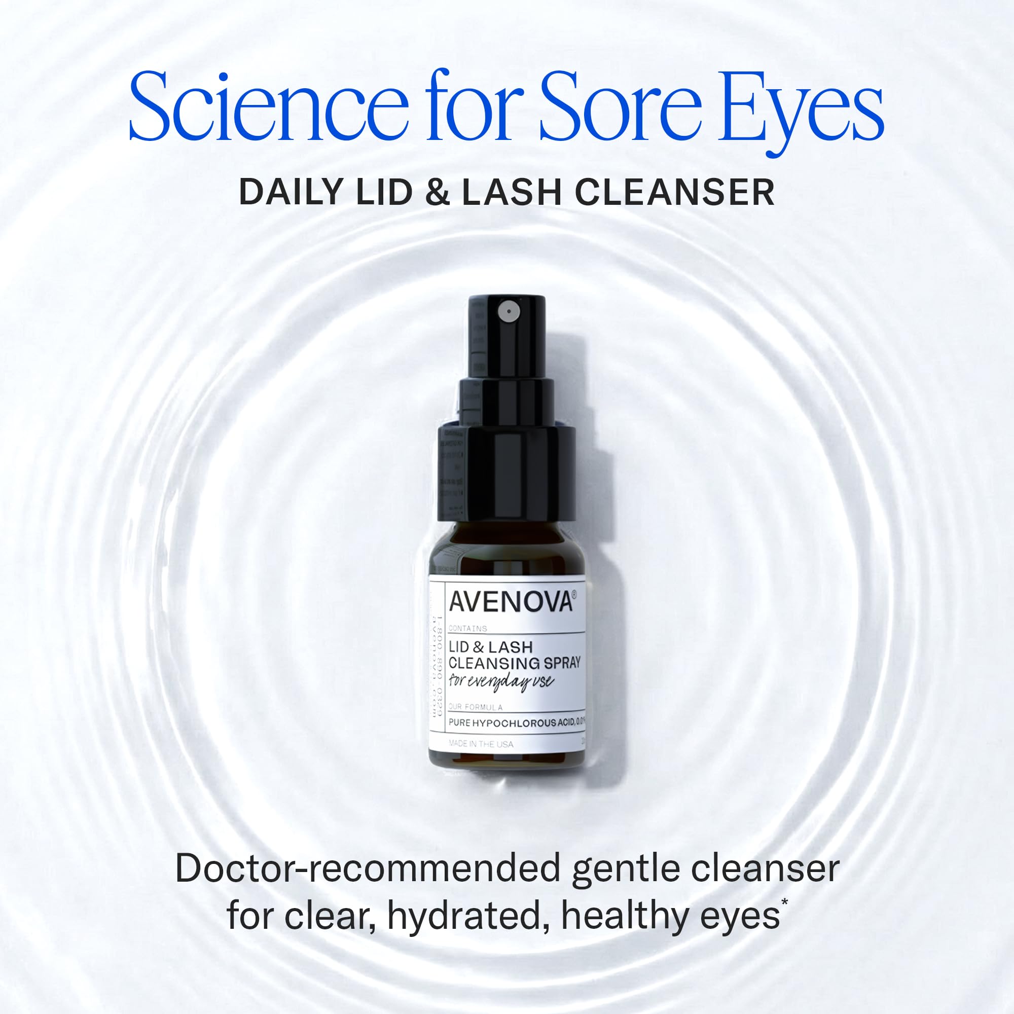 Avenova Eyelid and Eyelash Cleanser Spray | Eye Hygiene

