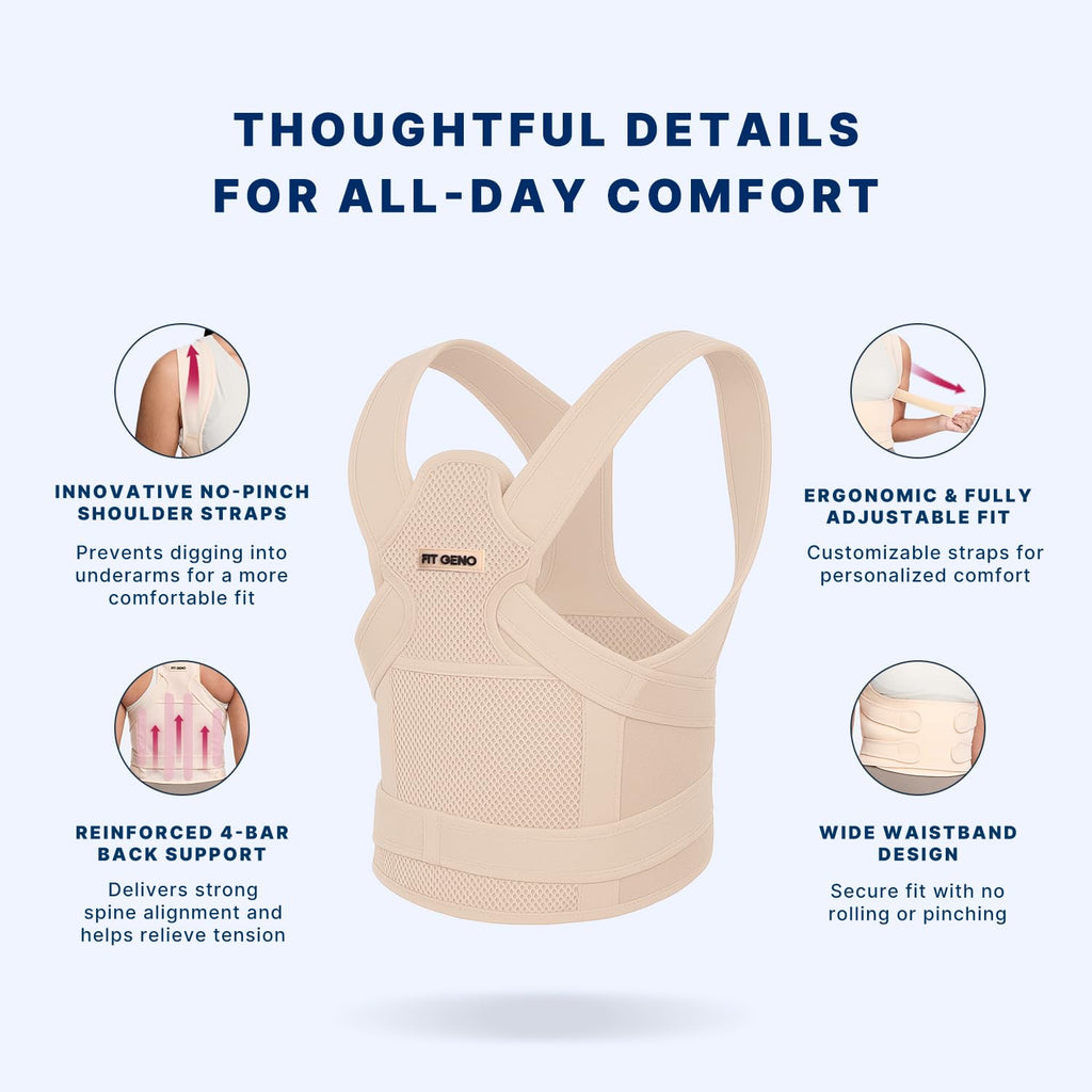 Fit Geno Back Posture Corrector – Full Back Support

