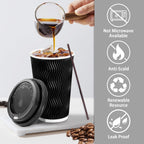 Lamosi Disposable Coffee Cups | Insulated Heat Retention

