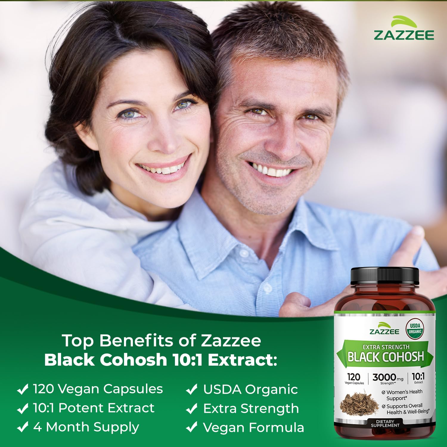 Black Cohosh Extract | Zazzee Naturals Organic Vegan

