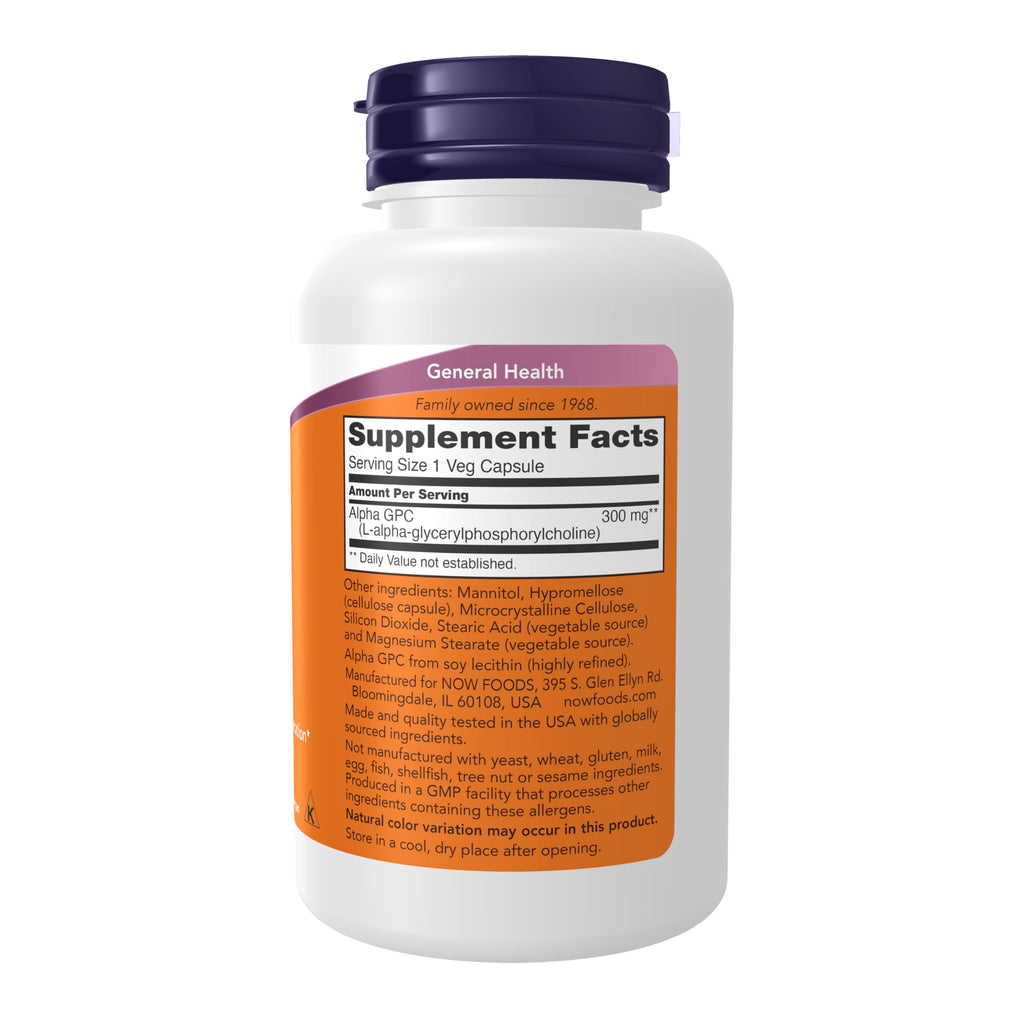 NOW Alpha GPC Dietary Supplement - Bioavailable Choline

