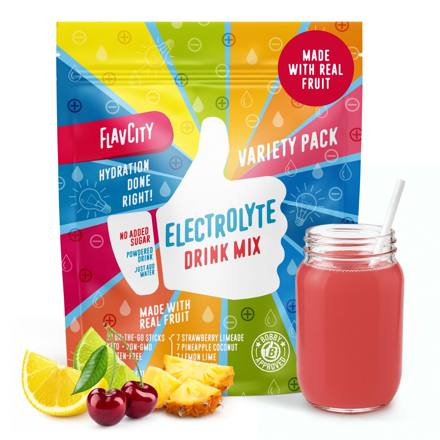 FlavCity Electrolytes Powder | Real Fruit Hydration

