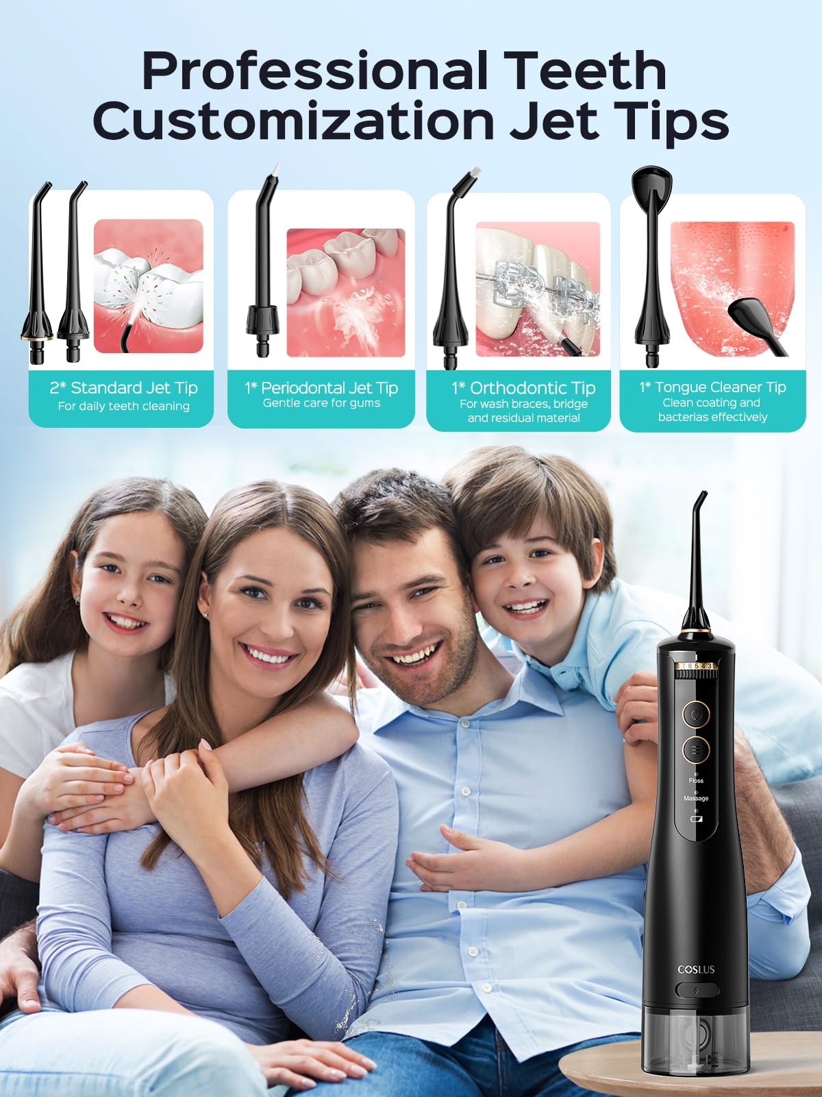 COSLUS ADA E40 Water Flosser - 10 Settings

