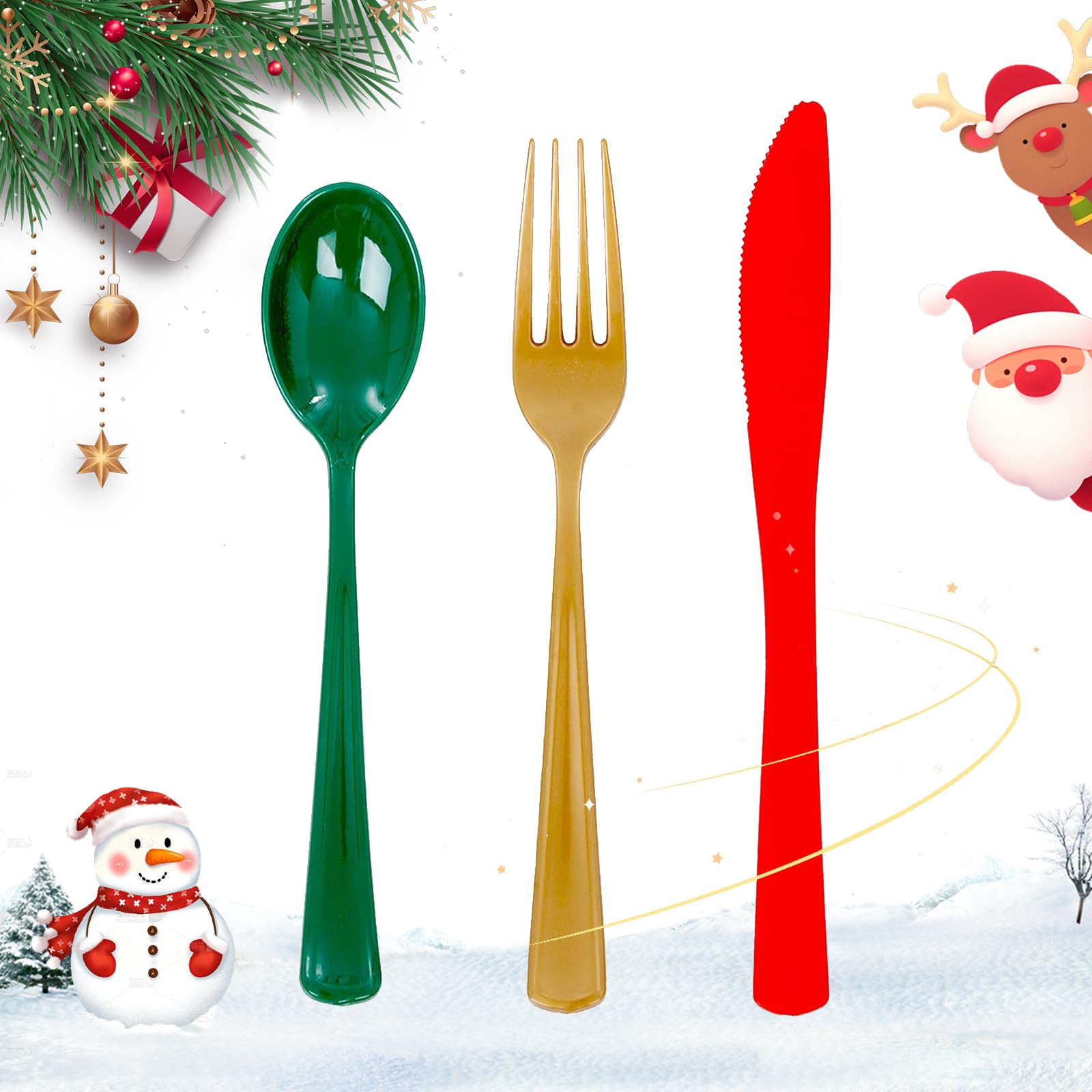 WDF Disposable Plastic Silverware Set – Heavy-Duty Cutlery for Weddings & Parties