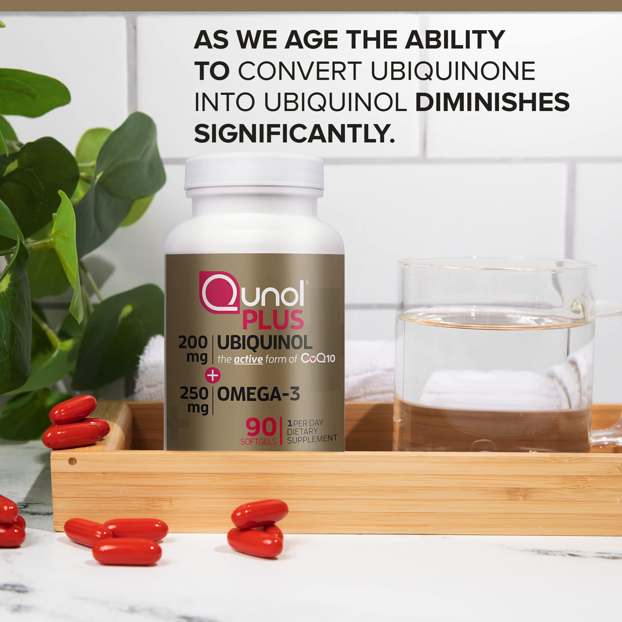 Qunol Plus Ubiquinol with Omega Fatty Acids for Heart Health

