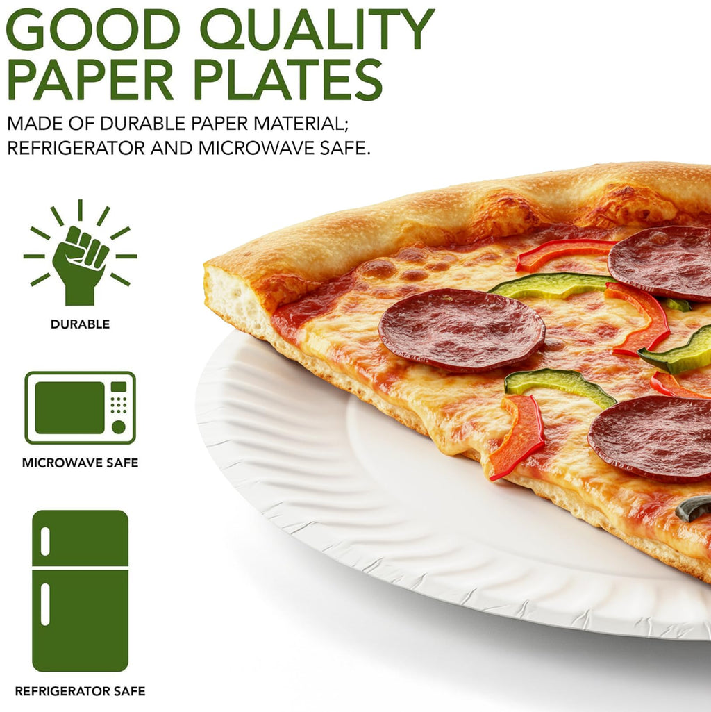 White Disposable Paper Plates | Stock Your Home

