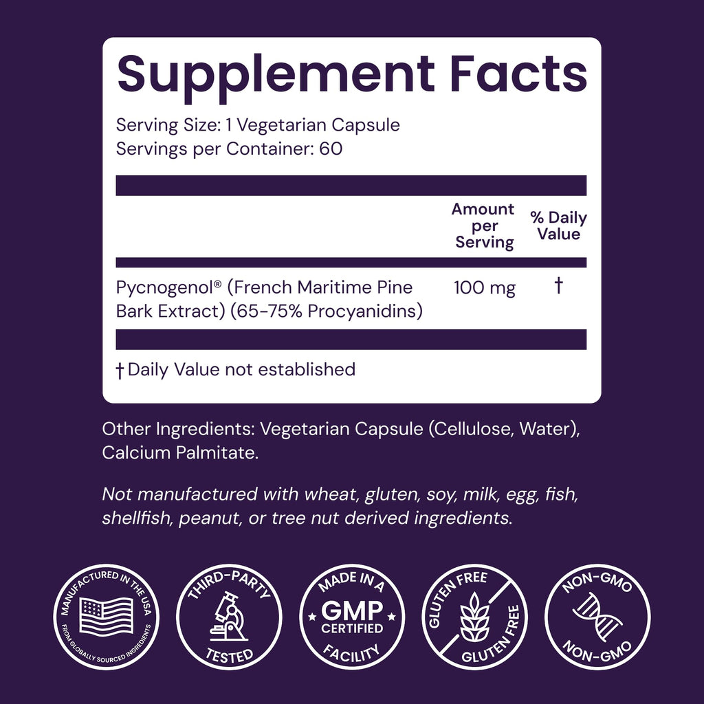 Healthy Origins Pycnogenol 100 mg Pine Bark Extract

