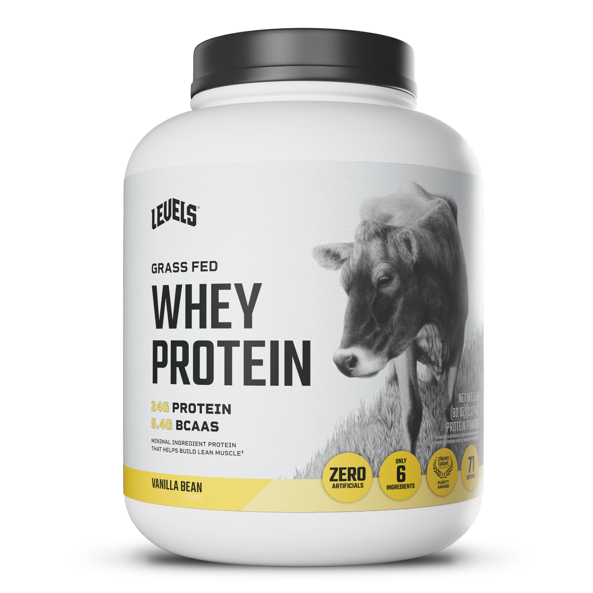 Levels Grass-Fed Whey Protein Powder No Artificials