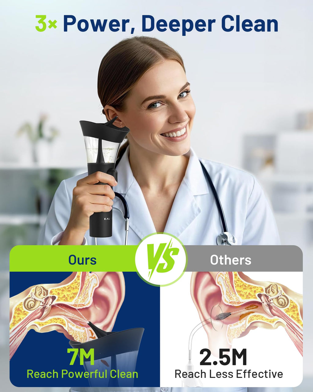 KAUGIC Ear Wax Removal with Camera One-Hand Ear Cleaner

