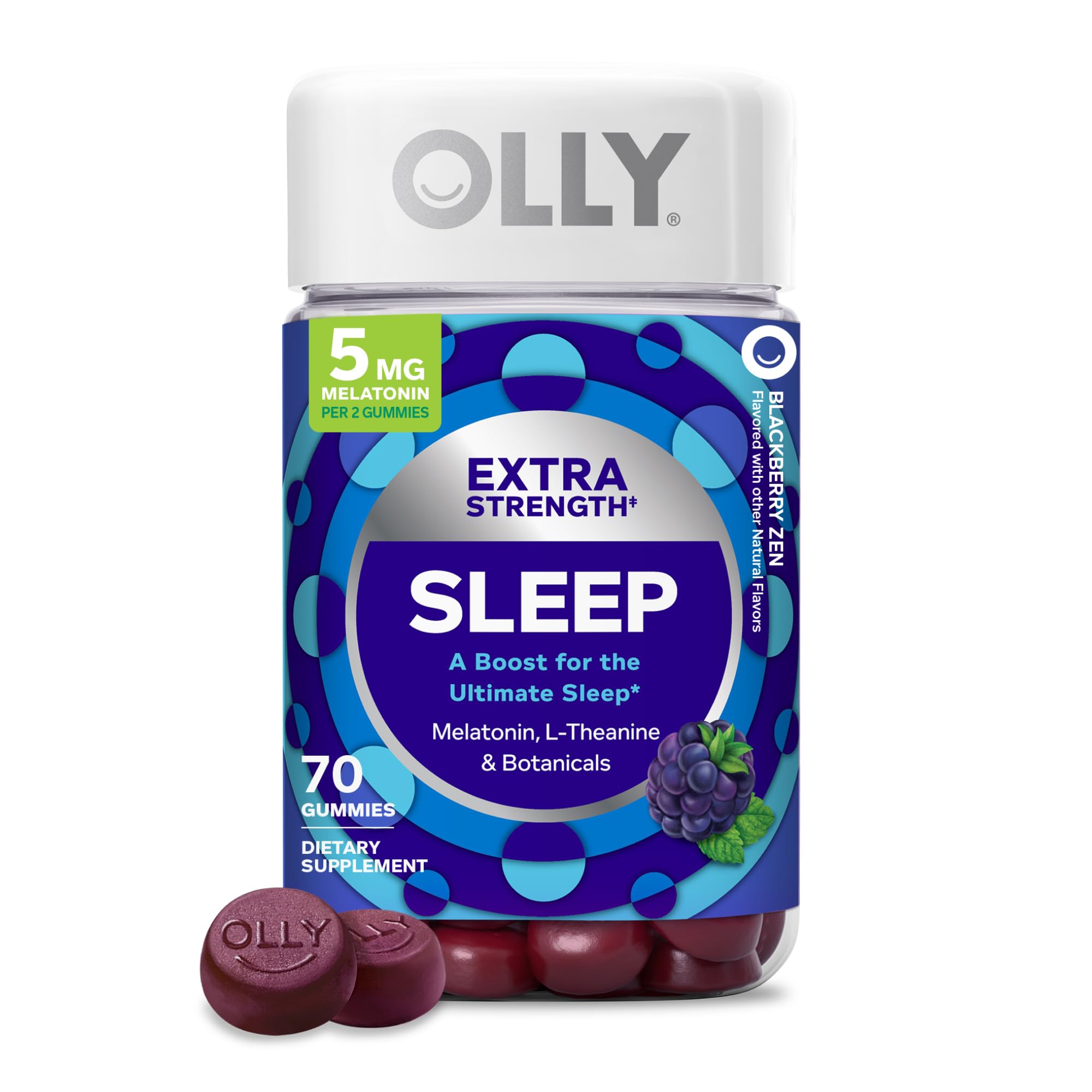 OLLY Extra Strength Sleep Gummy with Melatonin, L-Theanine & Botanicals