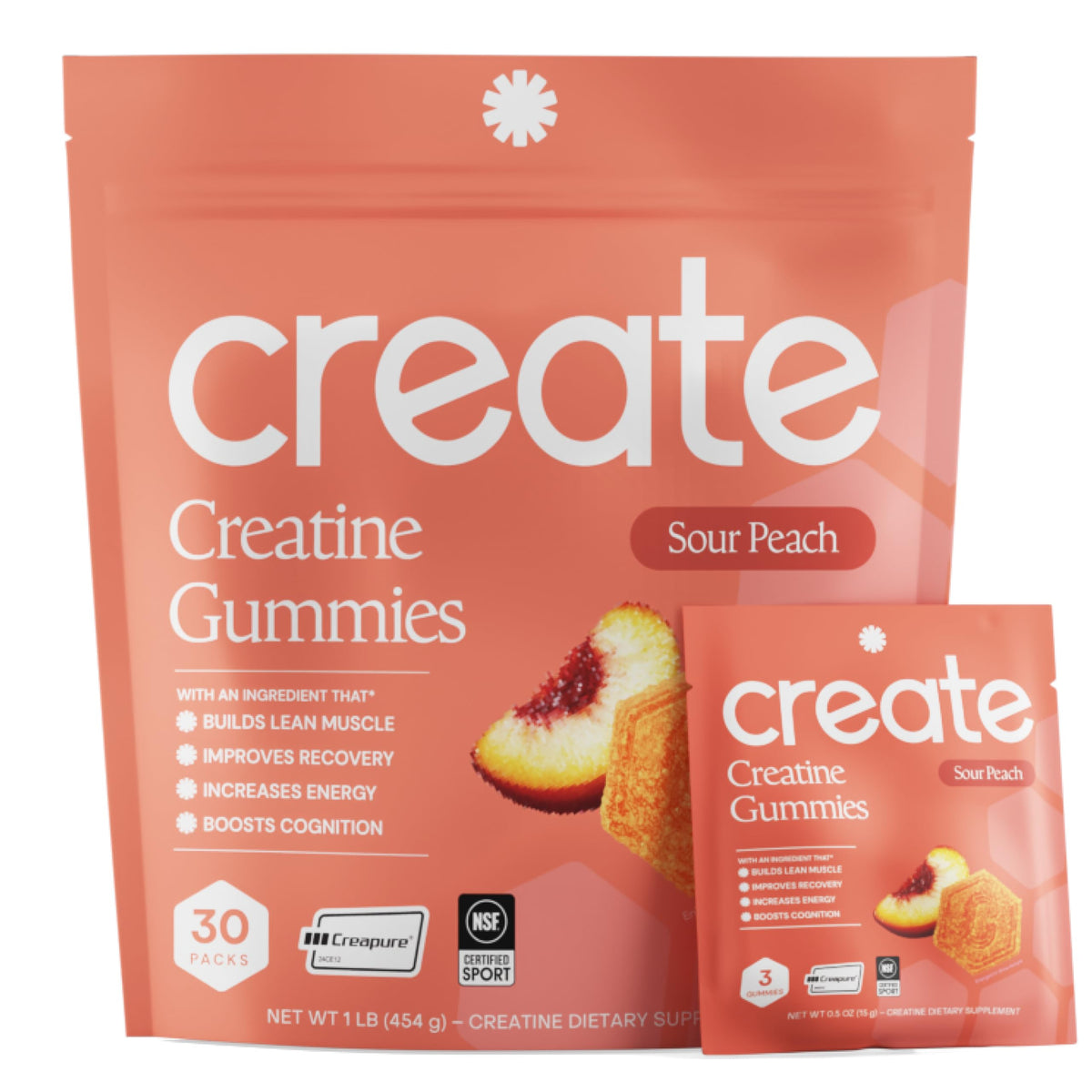 Creatine Gummies for Men & Women NSF Creapure Monohydrate Anti-Melting Vegan