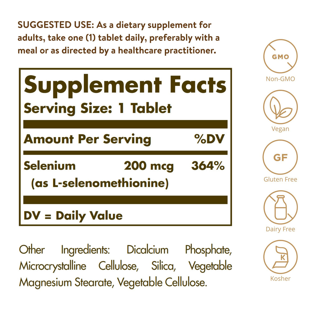 Solgar Yeast-Free Selenium Supplement | Antioxidant Support

