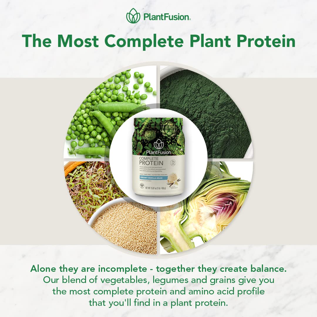 PlantFusion Complete Vegan Protein Powder with BCAAs

