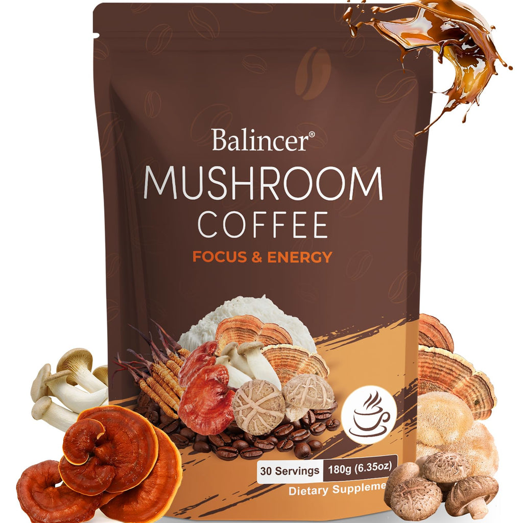 Mushroom Coffee with Adaptogenic Mushrooms – Instant Focus

