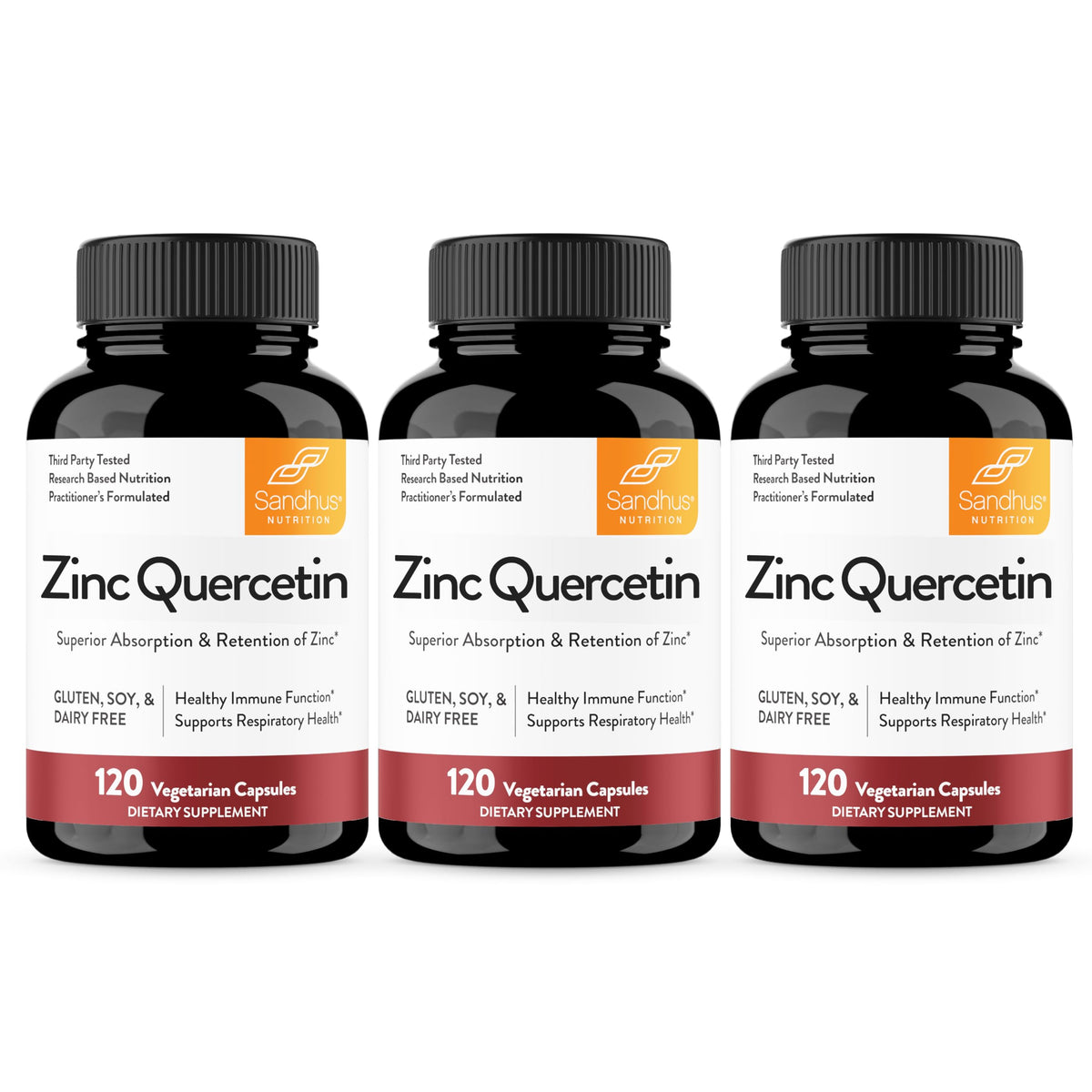 Sandhu's Zinc Quercetin Capsules - Immune Support, Vegetarian, USA Made